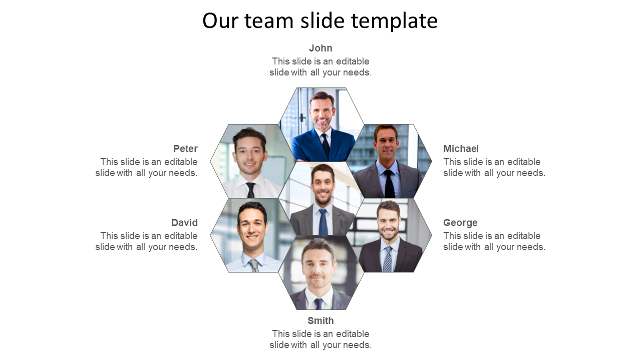 our team slide template